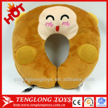 YOCI plush monkey U shape pillow pillow with speaker